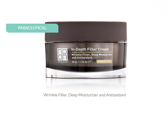<p>NOON's <span style="color: rgb(51, 51, 51); font-size: 15px">In-Depth Filler Cream reduces the appearance of the #1 telltale sign of aging–wrinkles. Travel size.</span></p>