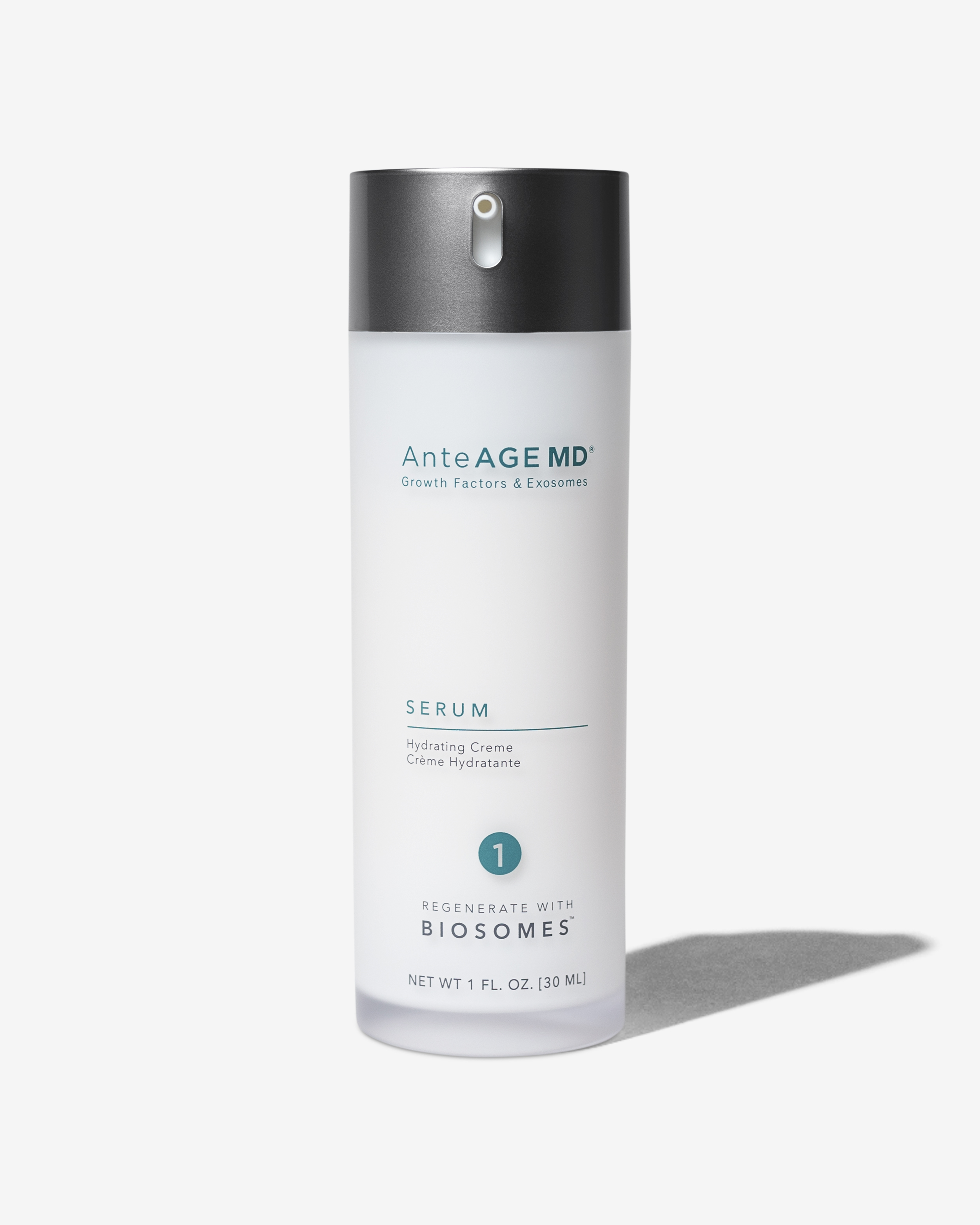 <p>The AnteAGE MD® Biosome™ Serum restores and protects with a fast absorbing formula of concentrated Biosomes™, growth factors, antioxidants and peptides. <br><br>Use both the Biosome Serum and Biosome Accelerator daily to improve the health and appearance of skin at any age. <br><br><strong>Size:</strong> <span style="color: rgb(29, 30, 30); font-size: 16px">1 oz | 30 ml</span></p>