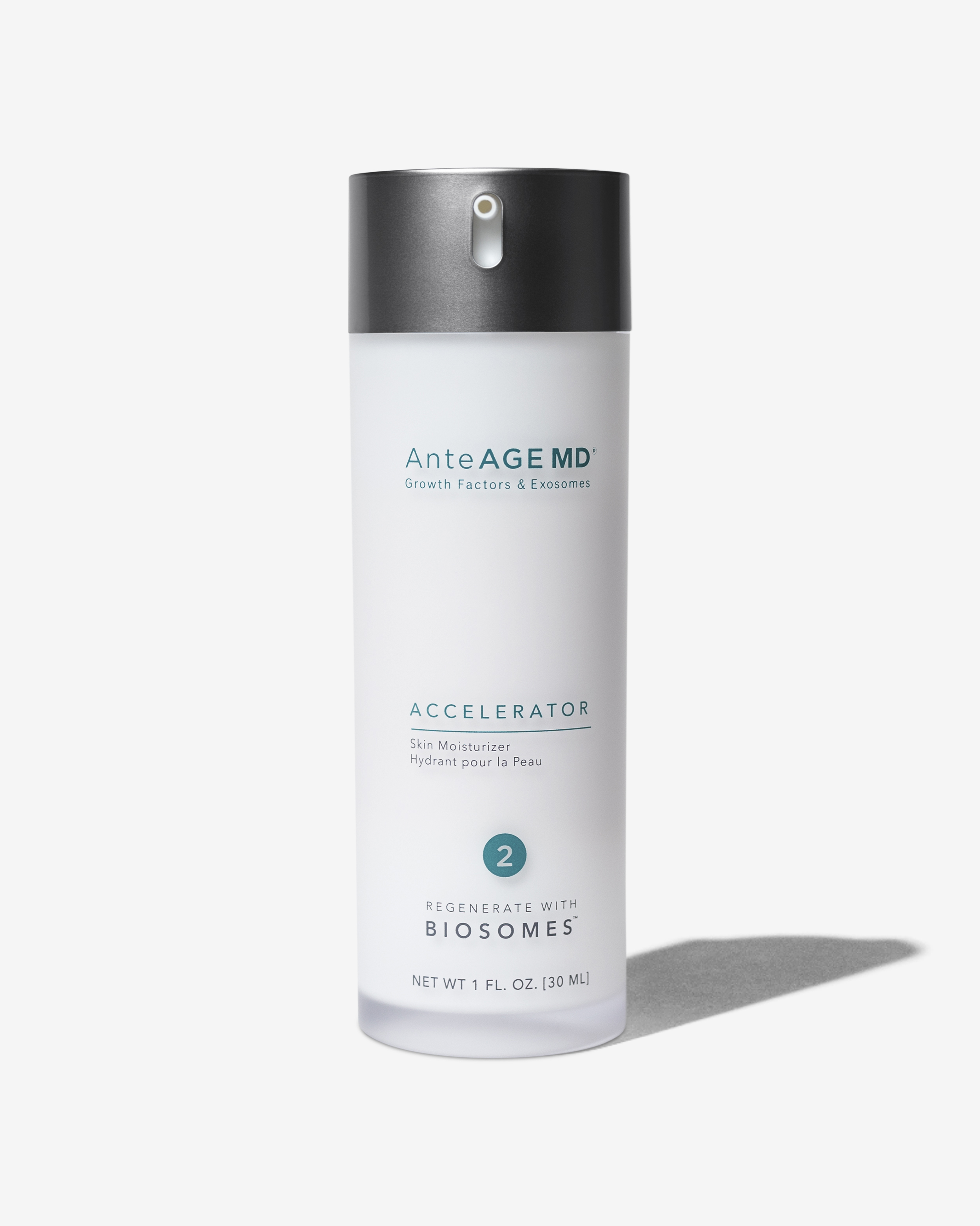 <p>AnteAGE MD® Biosome™ Accelerator is packed with powerful actives including Biosomes™, vitamins C and E, bakuchiol, a retinol alternative, and growth factors to activate repair at the cellular level.</p><p>Use both the Biosome Serum and Biosome Accelerator daily to improve the health and appearance of skin at any age.<br><br><strong>Size: </strong><span style="color: rgb(29, 30, 30); font-size: 16px">1 oz | 30 ml</span></p>
