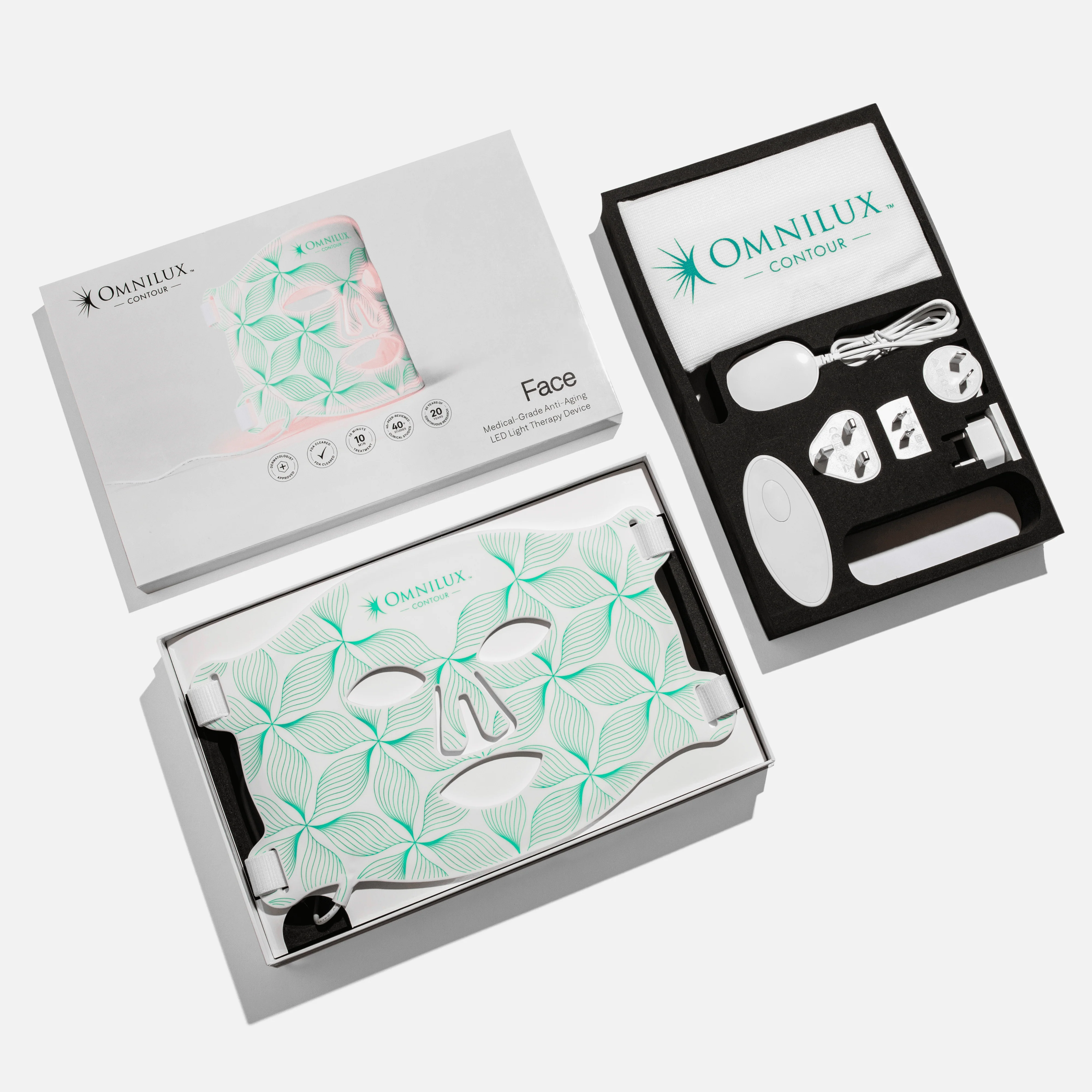<p>The <strong>Omnilux Contour</strong> is an FDA-cleared, dermatologist-recommended red light therapy device designed to visibly reduce signs of aging and rejuvenate your skin. Using clinically proven red and near-infrared LED light, it boosts collagen production, improves tone and texture, and promotes a youthful glow—all from the comfort of home.</p><p><strong>Clinically proven to:</strong><br>✔ Reduce fine lines and wrinkles<br>✔ Minimize pigmentation and redness<br>✔ Improve skin firmness, texture, and radiance<br>✔ Support healthier, younger-looking skin</p><p>Completely natural, non-invasive, and pain-free—with no side effects or downtime.</p>
