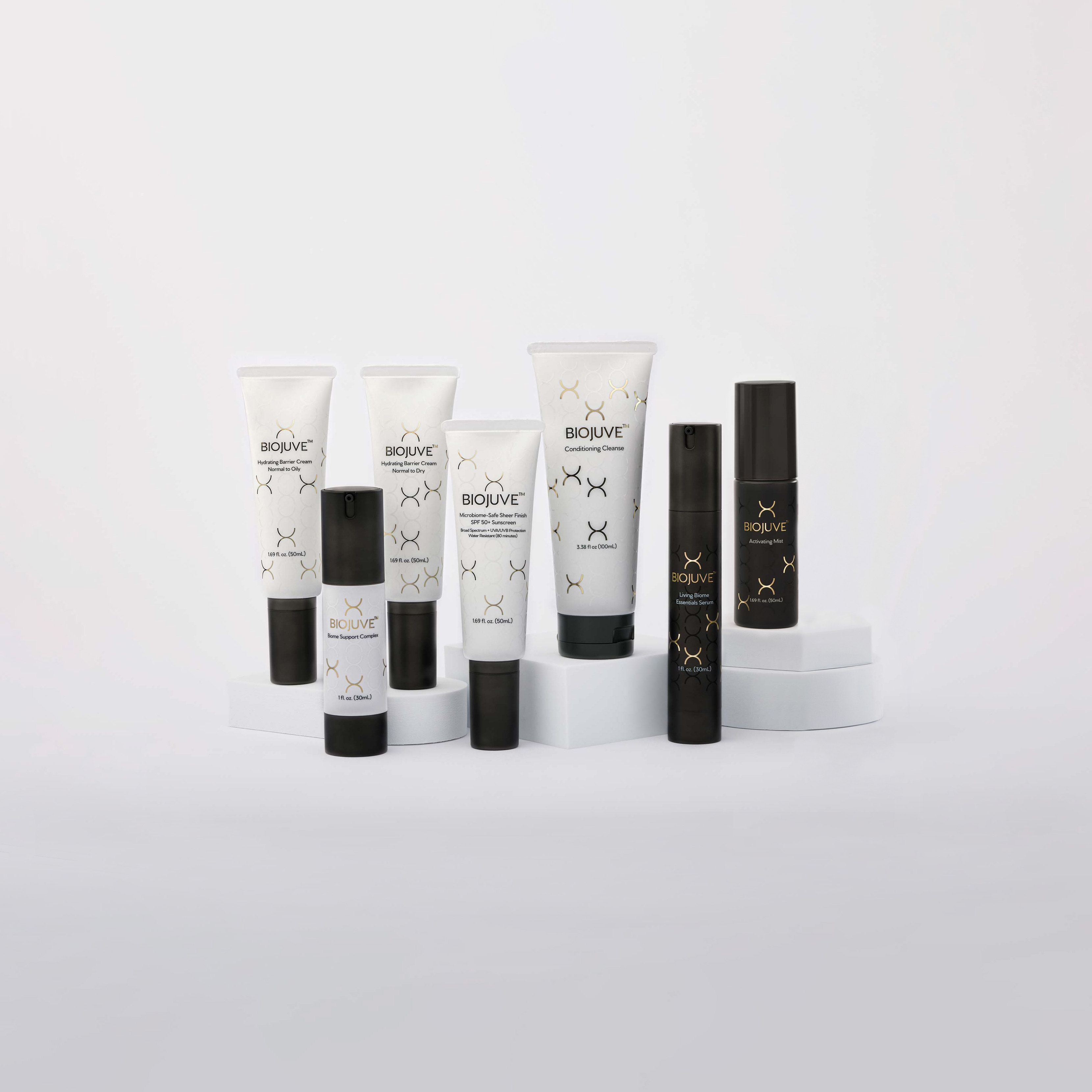<p><strong>NORMAL/OILY SKIN</strong><br>BIOJUVE™ is a twice-daily skincare regimen designed to restore and optimize skin health. Powered by advanced <strong>Xycrobe™ Technology</strong>, this complete system works in harmony to support your skin’s natural microbiome and unlock its full potential.</p><p><strong>What’s Included:</strong></p><ul><li><p><strong>Conditioning Cleanser</strong> – Gently removes impurities while preserving skin balance</p></li><li><p><strong>Biome Support Complex</strong> – Supports a healthy skin environment</p></li><li><p><strong>Hydrating Barrier Cream</strong> – Normal to Oily Skin</p></li><li><p><strong>Living Biome Essentials Duo</strong> – Delivers Xycrobe™ Technology for real-time skin renewal</p></li><li><p><strong>Sheer Finish SPF 50+ Sunscreen</strong> – Lightweight, broad-spectrum protection</p></li></ul><p>Support, protect, and transform your skin with this complete microbiome-focused system.</p>