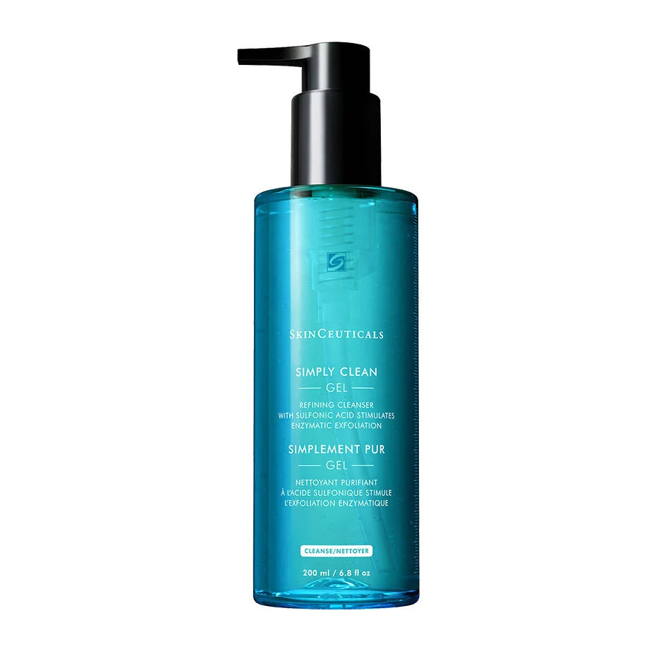 <p><em>Call our office to order</em><br><br><strong>This pore-refining cleansing gel gently exfoliates and calms normal to oily skin types.</strong></p><p><strong>Simply Clean is a potent makeup remover formulated with an amino acid-based surfactant system and a 6% blend of sulfonic acid (HEPES), glycerin, chamomile, aloe extracts, orange oil, and citric acid. It effectively removes waterproof makeup and excess oil while smoothing uneven texture.</strong></p><p><strong>This cleanser leaves skin feeling refreshed and ready for professional treatments or daily skincare routines. Clinically tested and safe for use before procedures.</strong></p>