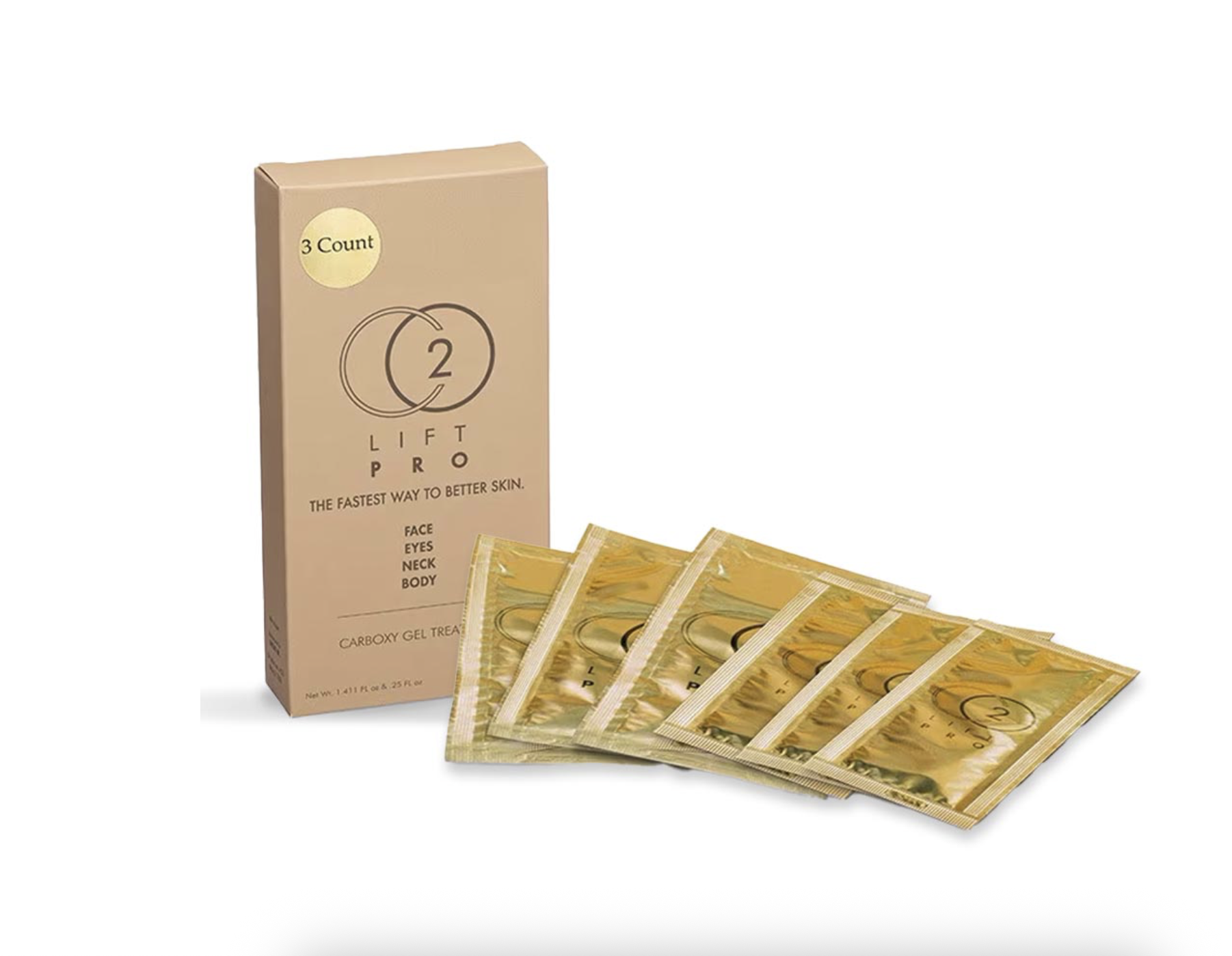 <p><span style="color: rgb(0, 0, 0); font-size: 17px">CO2Lift® is the at-home carboxytherapy solution that delivers professional-grade skin rejuvenation without the need for needles or downtime. Using advanced CO₂ technology, this anti-aging gel-mask gently revitalizes the skin—enhancing hydration, improving tone and texture, and helping restore a youthful glow over time. Safe for all skin types, even the delicate under-eye area. 3 pack.</span></p>