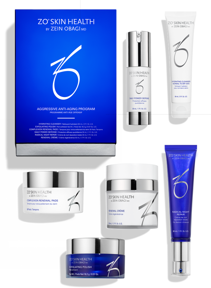 <p><span style="color: rgb(0, 0, 0)">An aggressive skincare program to remove the look of deeper lines and wrinkles, uneven skin tone and thinning skin.</span><br><br><span style="color: rgb(0, 0, 0)">All Full Size ZO 20% off!</span></p>