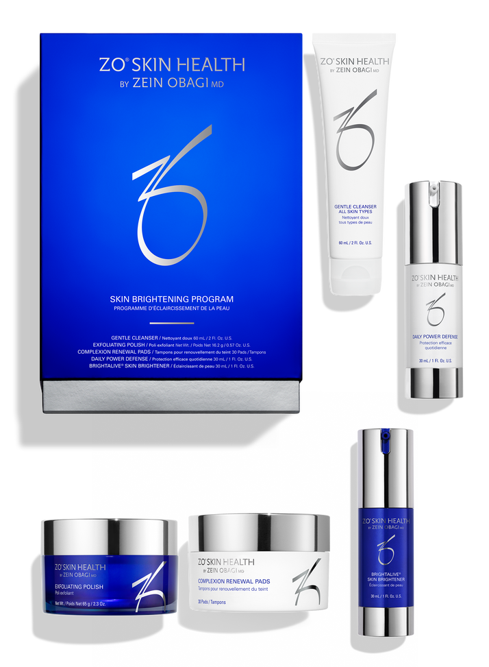 <p><span style="color: rgb(0, 0, 0)">A multi-product skincare system designed for the improvement of visible discoloration without the use of hydroquinone and retinol.</span><br><br><span style="color: rgb(0, 0, 0)">All full size products 20% off!</span></p>