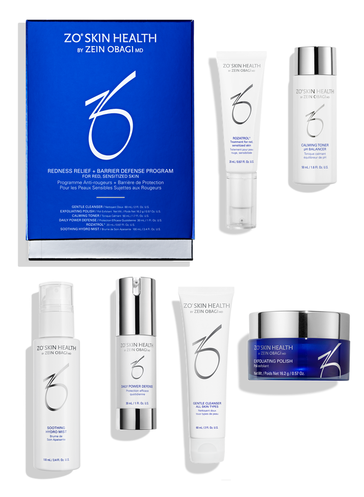 <p><span style="color: rgb(0, 0, 0)">The Redness Relief + Barrier Defense Program is a complete system of products formulated to work synergistically to improve skin barrier function + combat multiple factors that can lead to skin sensitization and redness.</span></p>