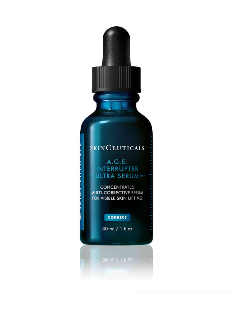 <p>A.G.E. Interrupter Ultra Serum, is a double-patented skin firming serum for visible lift. This serum tightens 4 key areas including the forehead, cheeks, jaw line, and neck, for a more visibly sculpted appearance. With a high concentration of 34.6% Flavo-Proxylane and powered by new Cassia Alata Extract, A.G.E. Interrupter Ultra Serum helps visibly reduce signs of aging impacted by collagen decline and glycation, including wrinkles and laxity. A.G.E. Interrupter Ultra Serum is also formulated with synergistic ingredients Rhamnose and Gentiana Lutea Root Extract to help maximize lifting and facial sculpting results.</p>